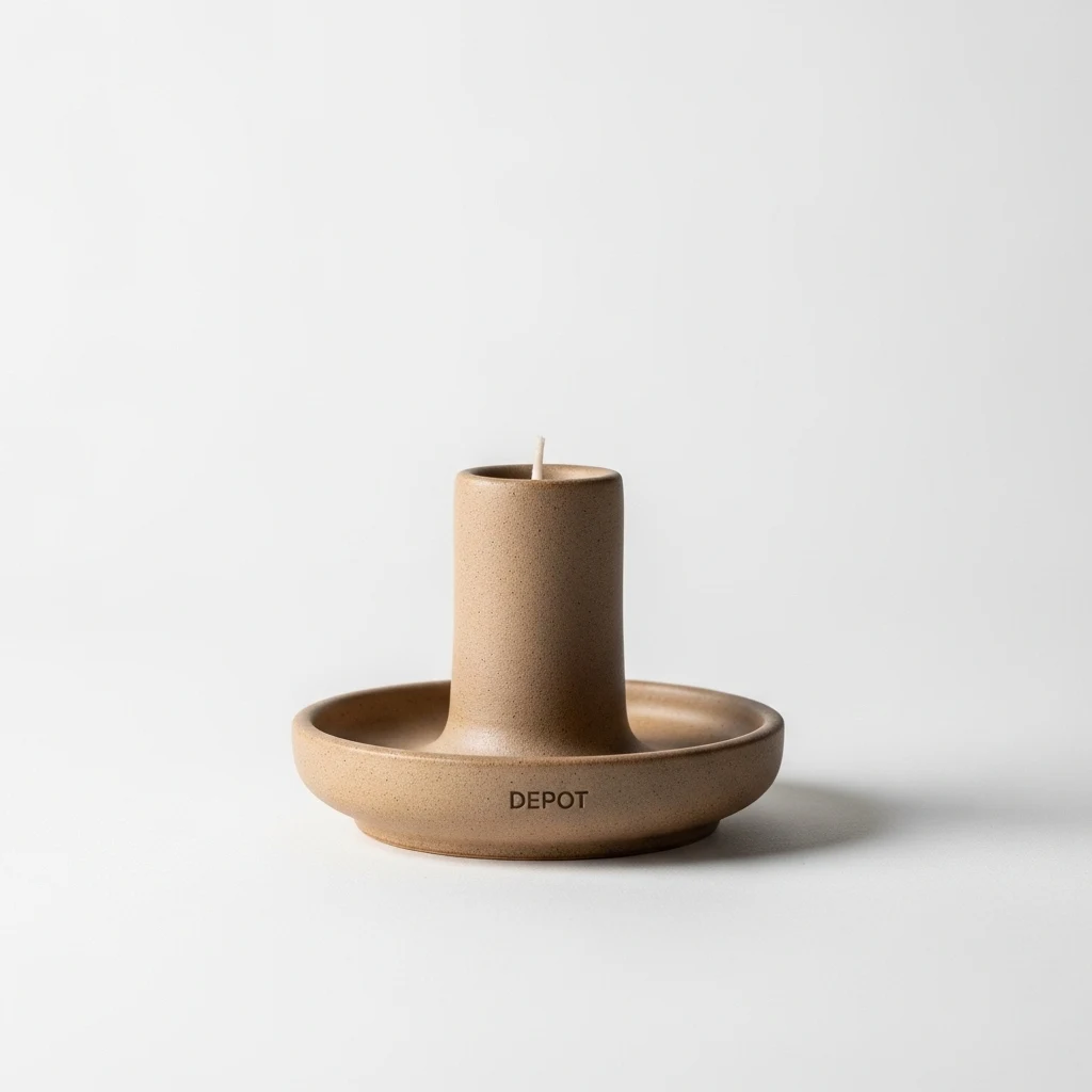 Depot ceramic candle holder