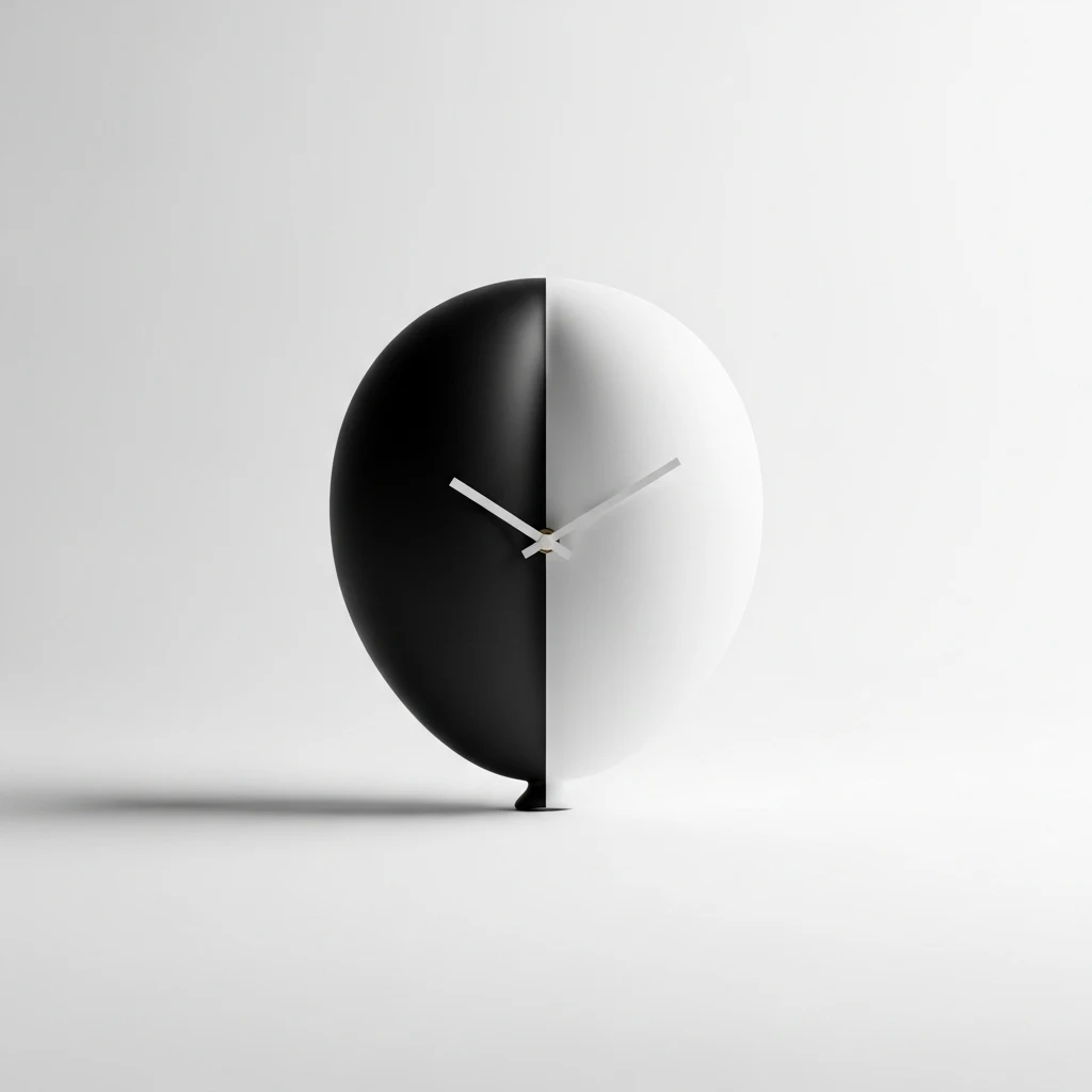 Present Time Ballon wall clock image 2